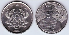 50 pesewas 2007 Ghana