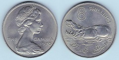 8 shillings 1970 Gambia