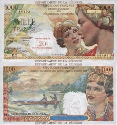20 nouveaux francs 1962 Ile de la Réunion