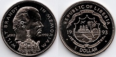 1 dollar 1993 Liberia 