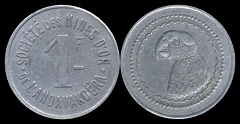 1 franc 1920 andavakoera société des mines d'or