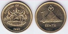 1 sente 1992 Lesotho 