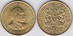 10 cents 1990 Kenya 