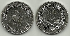 100 dirhams 2009 Libye 