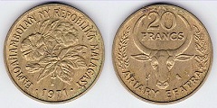 20 francs 1971 Madagascar