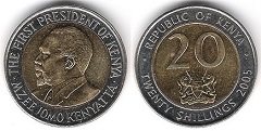20 shillings 2005 Kenya 