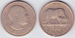 20 tambala 1971 Malawi 