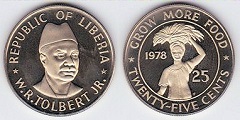 25 cents 1978 Liberia 