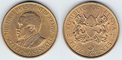 5 cents 1971 Kenya