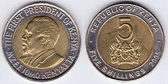 5 shillings 2005 Kenya