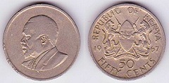 50 cents 1967 Kenya