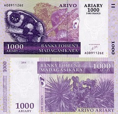 billet de 100 ariary 2004 Madagascar