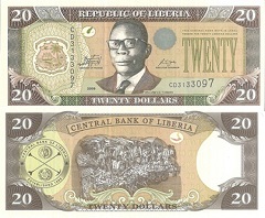 billet 20 dollars 2009 Liberia
