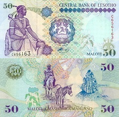 Billet de 50 maloti 1997 Lesotho