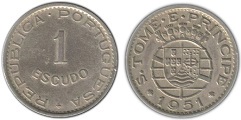 1 escudo 1951 Sao Tomé et Principe 