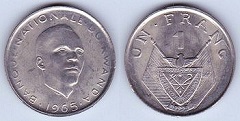 1 franc 1965 Rwanda 
