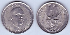 1 franc 1965 Rwanda 