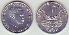 1 franc 1969 Rwanda 