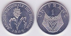 1 franc 1985 Rwanda 