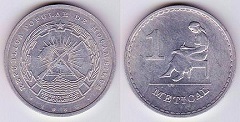 1 metical 1986 Mozambique