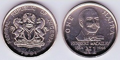 1 naira 1991 Nigéria 