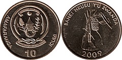 10 francs 2010 Rwanda 