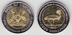 1000 shillings 2010 Ouganda 