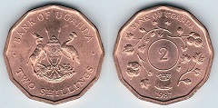 2 shillings 1987 Ouganda 