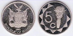 5 cents 1993 Namibie