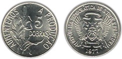 5 dobras 1977 Sao Tomé et Principe
