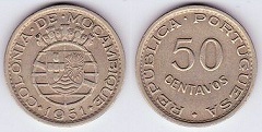 50 centavos 1951 Mozambique 