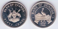 50 cents 1966 Ouganda 