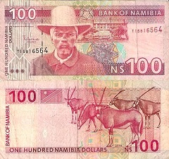billet de 100 dollars 1999 Namibie 