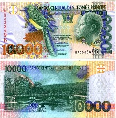 billet de 10000 dobras 1997 Sao Tomé et Principe 