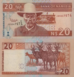 billet de 20 dollars 2002 Namibie