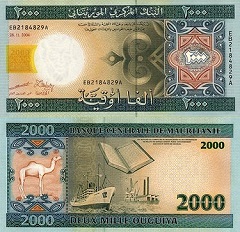 billet 2000 ouguiya 2004 Mauritanie 