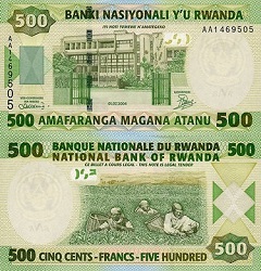 billet 500 francs 2004 Rwanda 