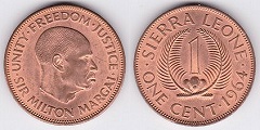 1 cent 1964 Sierra Leone 