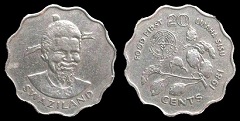 20 cents 1981 Swaziland 