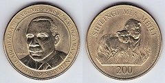 200 shilingi 1998 Tanzanie 