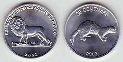 25 centimes 2002 République Démocratique du Congo 