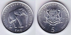 5 shillings FAO 2002 Somalie