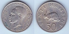 50 senti 1970 Tanzanie 