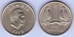 1 kwacha 1989 Zambia