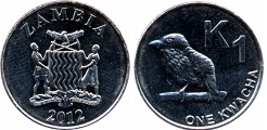 1 kwacha 2012 Zambia