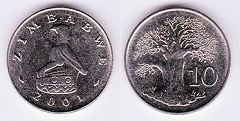 10 cents 2001 Zimbabwe 