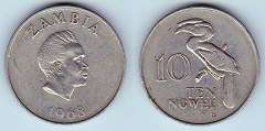 10 ngwee 1968 Zambie 