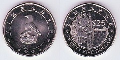 25 dollars 2003 Zimbabwe 