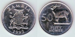 50 ngwee 1922 Zambie