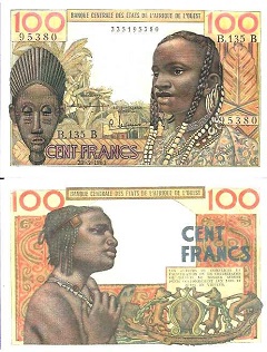 billet 100 francs 1961 BCEAO